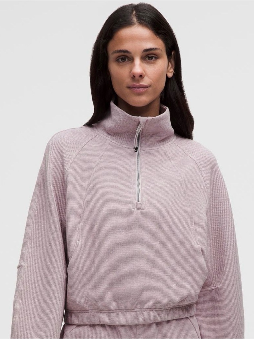 NWT lululemon Scuba Cropped Funnel Neck Half Zip Waffle - Size Medium